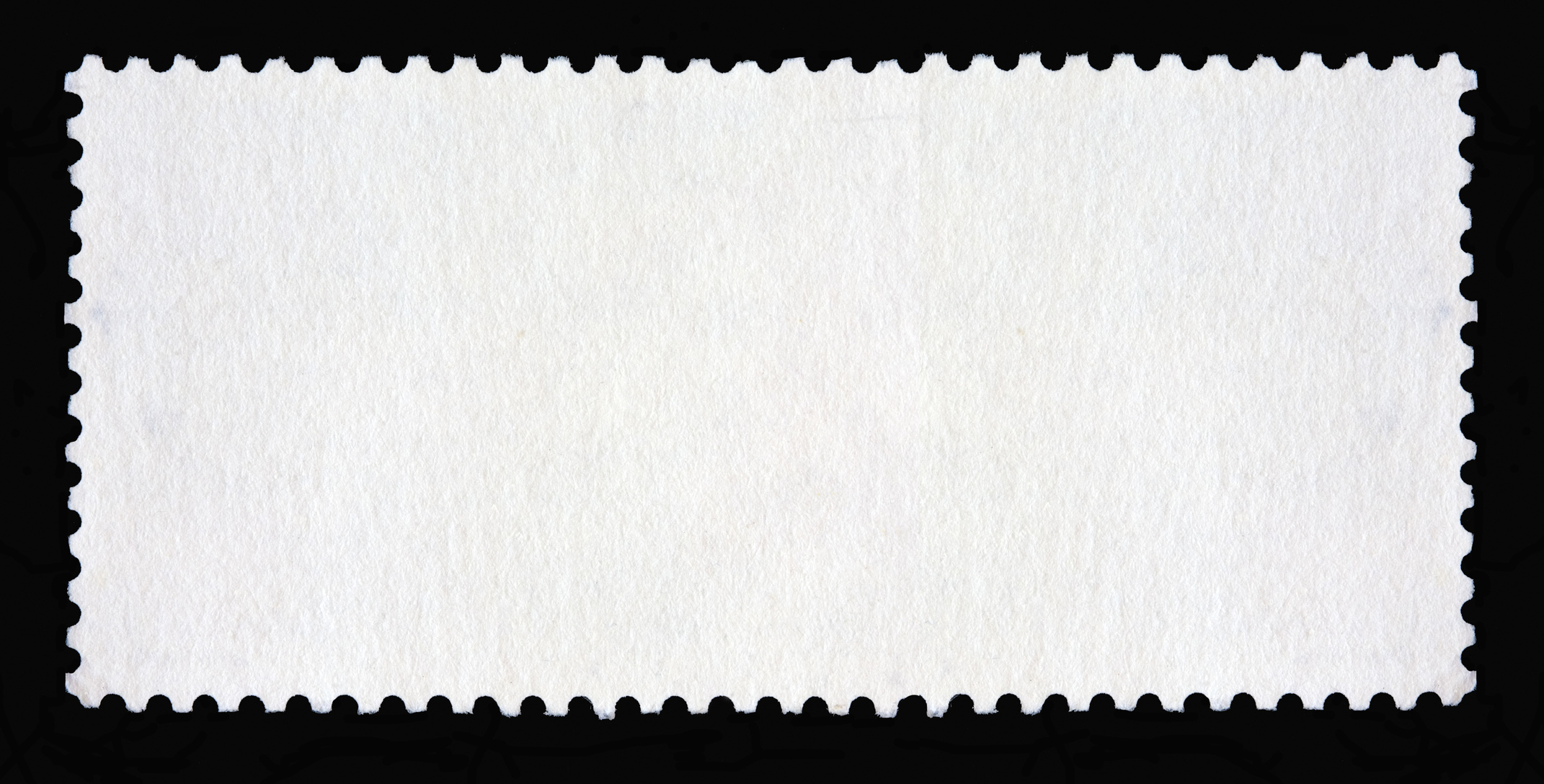 Blank long rectangular postage stamp